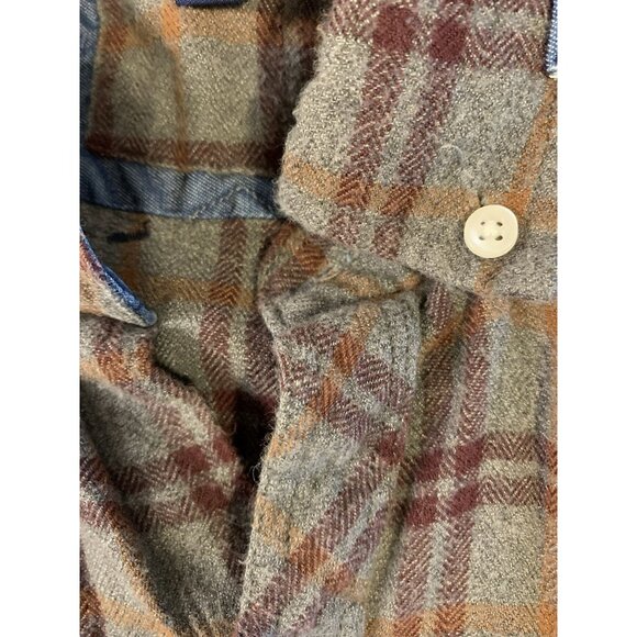 Ralph Lauren Plaid Shirt Men XL Polo Elbow Patch Long Sleeve Button Up Academia - Picture 5 of 6